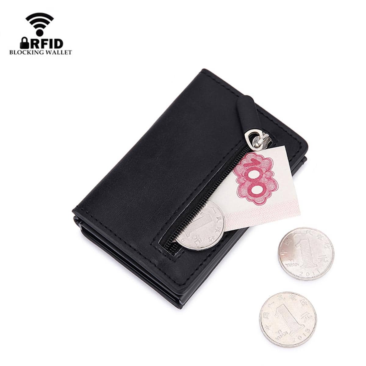 Coin Holder Men - RFID Blocking Card Wallet Magnetic Credit