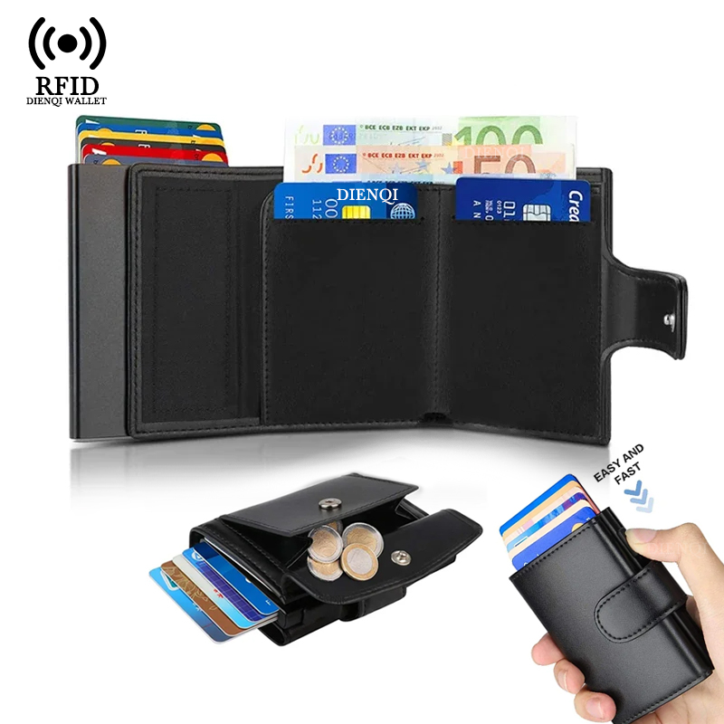 Metal Business Card Case Rfid  - Coin Holder Men recension och pris