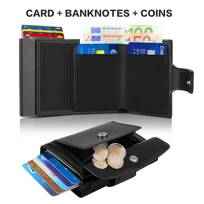 Metal Business Card Case Rfid  - Coin Holder Men recension och pris