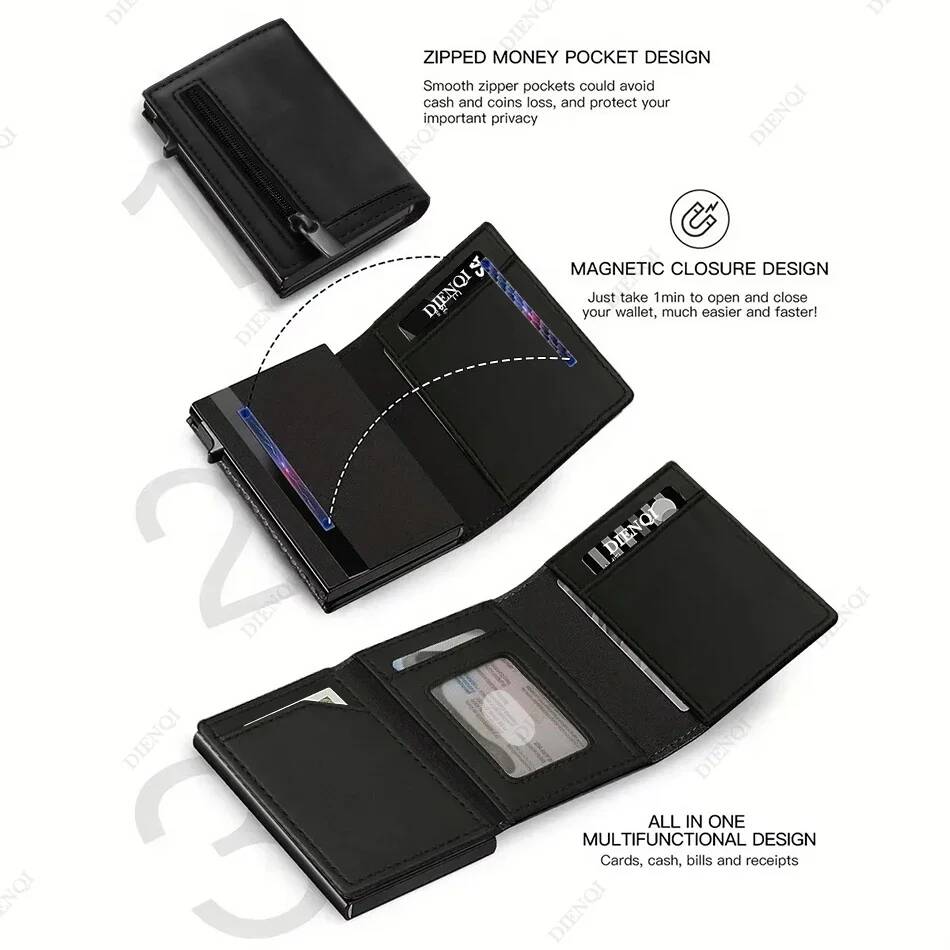 OUIO Rfid Credit Card Holder W - Coin Holder Men recension och pris