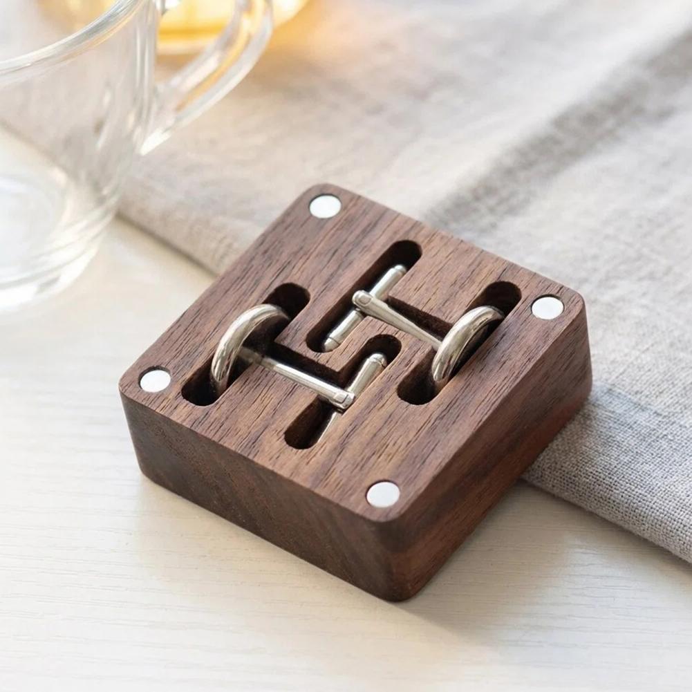 Walnut Cufflink Box Solid Wood - Cufflink Box Set recension och pris