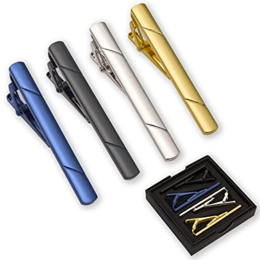4Pcs Tie Clips For Men Tie Bar - Men'S Suit Accessories recension och pris