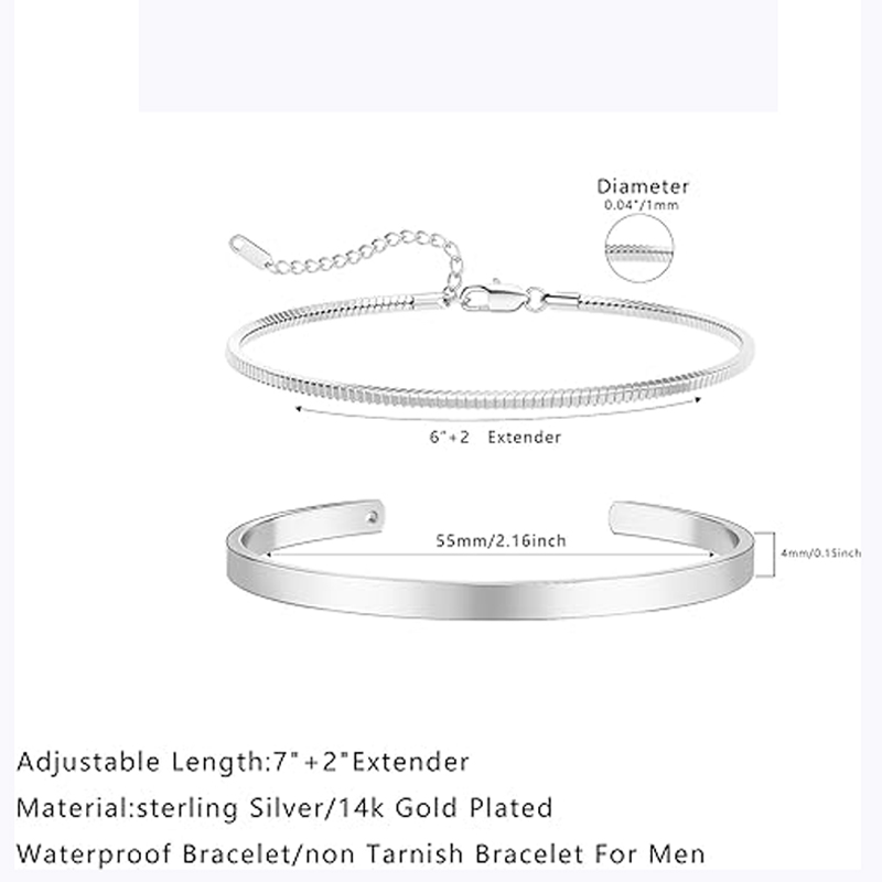 Stackable Bracelets for Men, 9 - Cufflink Box Set recension och pris