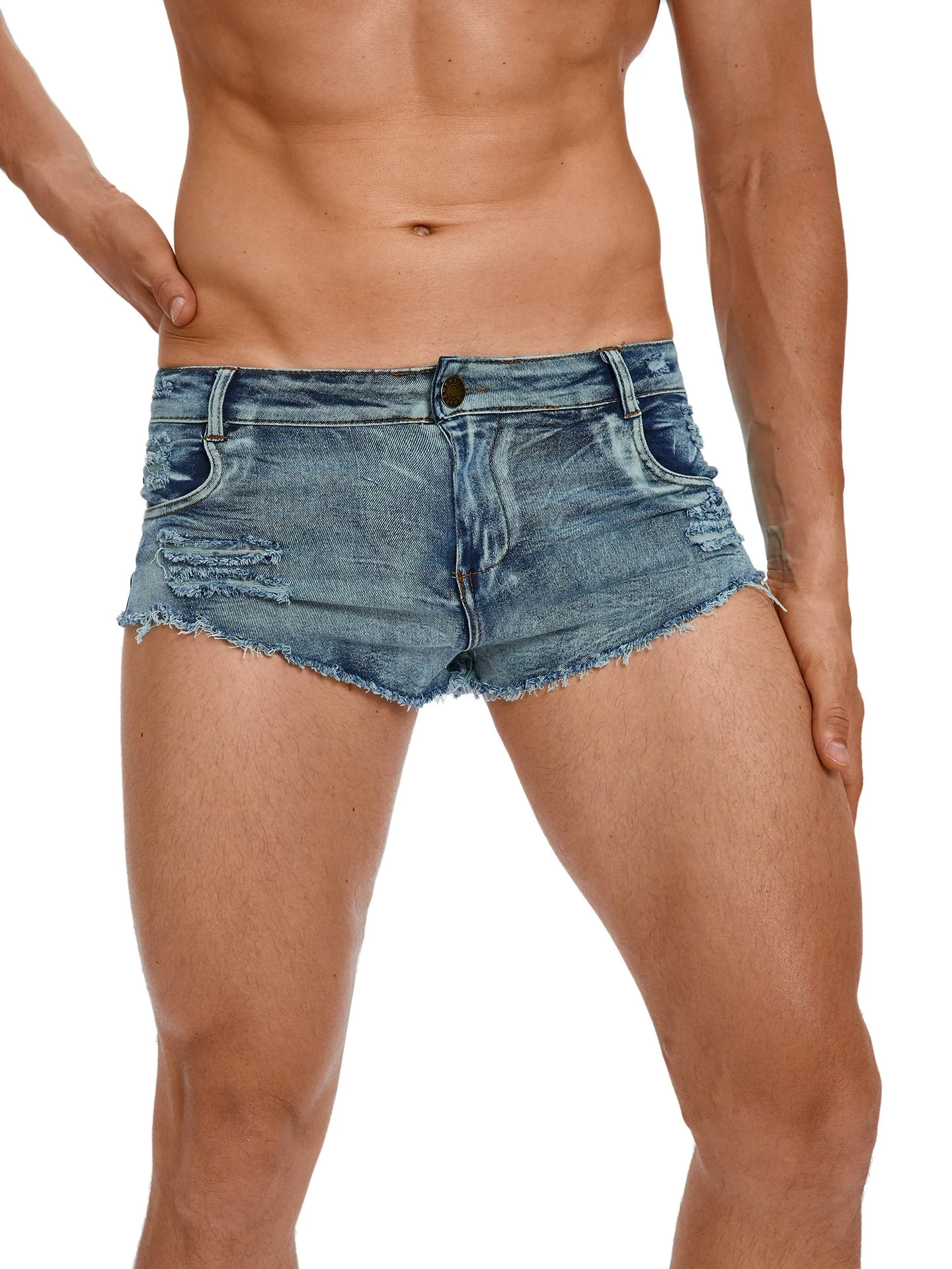 Men's Low Waist Jeans Shorts F - Men'S Accessories For Jeans recension och pris