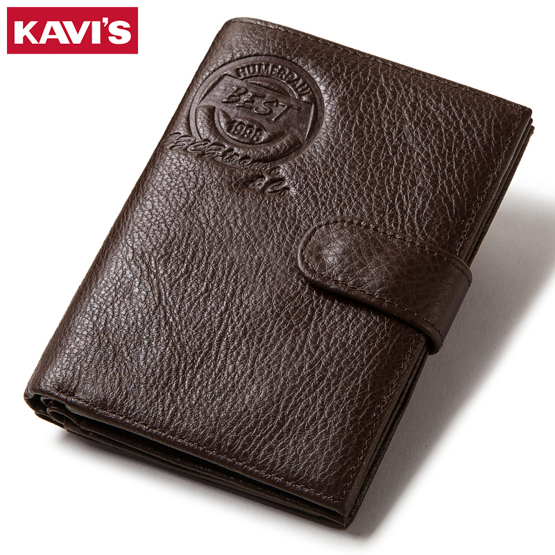 KAVIS Genuine Leather Wallet M - Coin Holder Men recension och pris