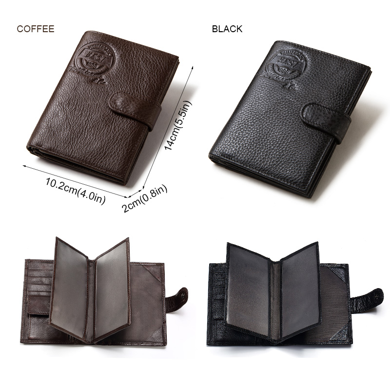 KAVIS Genuine Leather Wallet M - Coin Holder Men recension och pris
